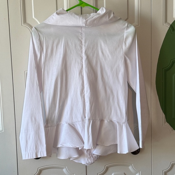 White Ruffled Blouse - Picture 3 of 7